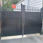 Aluminum Corrugated Fence Gate Installed in Oakville