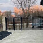 Aluminum Picket Fence Gates-Modern Aluminum Picket Fence Gates installed in Bradford