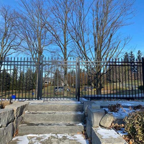 View of Aluminum Picket Fence Gates