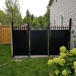 Aluminum Privacy Corrugated Fence Gate installed in Richmond Hill