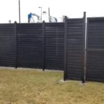 Aluminum Privacy Corrugated Fence Gate installed in Vaughan