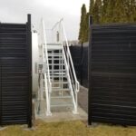 Aluminum Privacy Corrugated Fence installation in Vaughan
