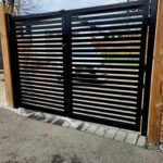 Horizontal Aluminum Fence Gates Installed in Nobleton