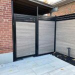 Horizontal Vinyl Fence Gate With Aluminum Frame Installed in Toronto