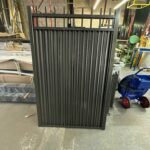 Pewter Aluminum Corrugated Fence Gate Manufatured by Fence Gate Toronto