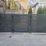 Pewter Horizontal Aluminum Fence Gate Installed in Scarborough