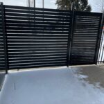 Semi Privacy Horizontal Aluminum Fence Gate Installed in Burlington