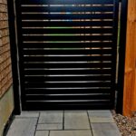 Semi Privacy Horizontal Aluminum Fence Gate Installed in Oakville