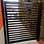 Semi Privacy Horizontal Aluminum Fence Gate Installed in Oshawa