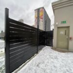 Semi Privacy Horizontal Aluminum Fence Gate Installed in Toronto