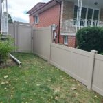 Tan Vinyl Fence Gate Installed in Scarborough